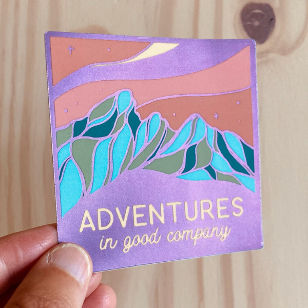 Moonscape Mirrored Sticker