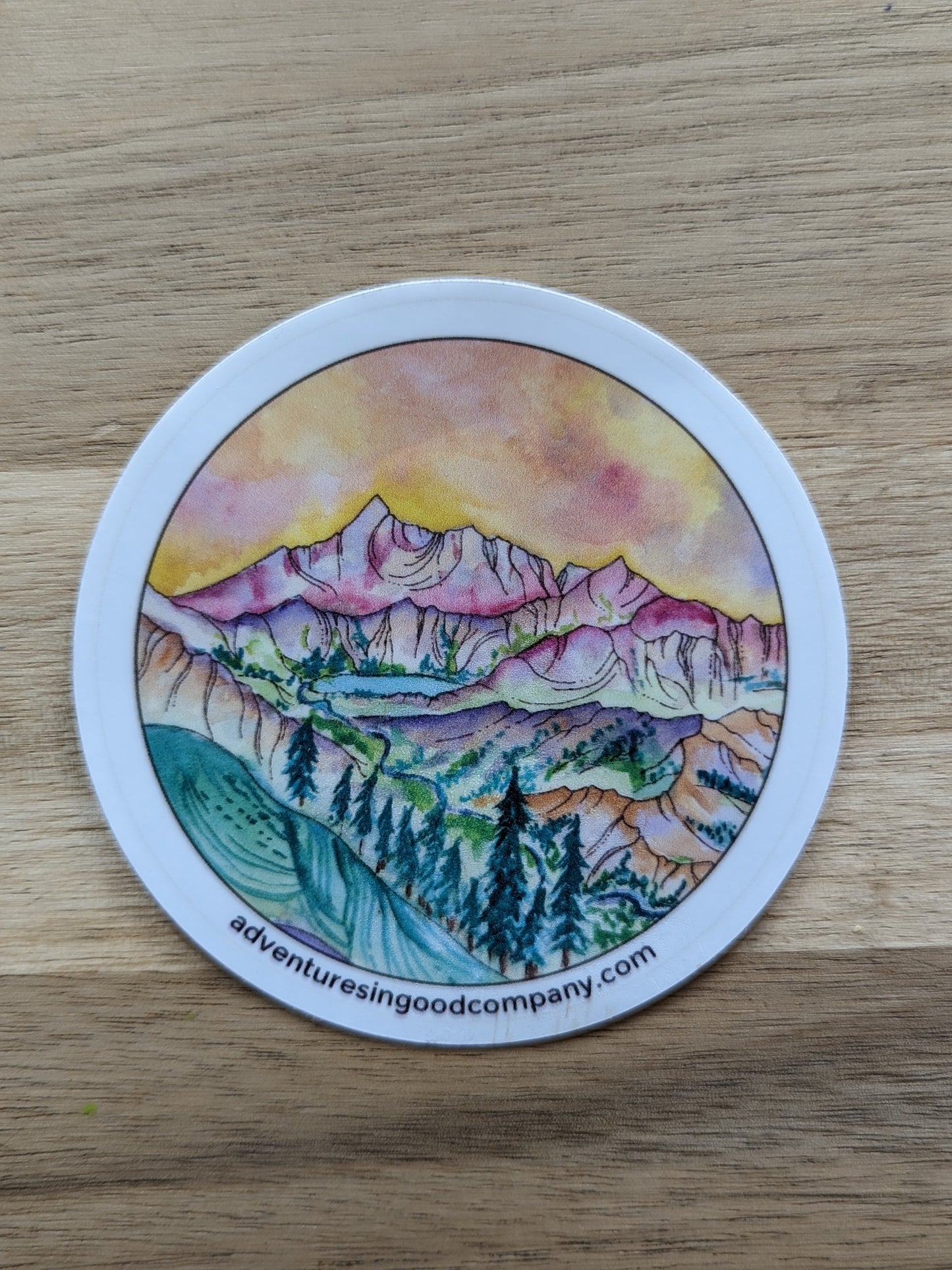 AGC Watercolor Mountains Sticker