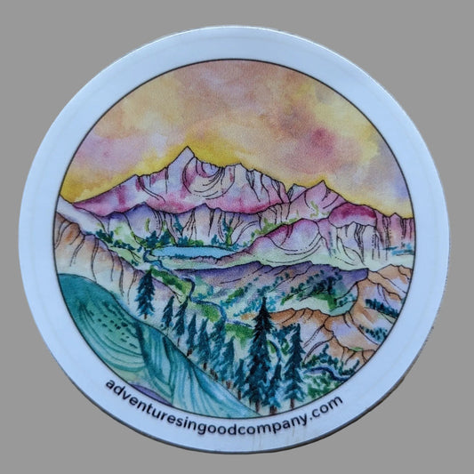 AGC Watercolor Mountains Sticker