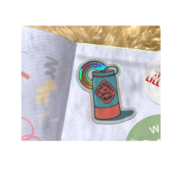 Classic Holographic Water Bottle Sticker